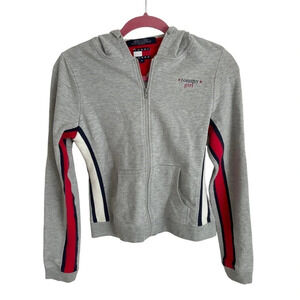 Vintage Y2K Tommy  girl heather grey full zip‎ hoodie